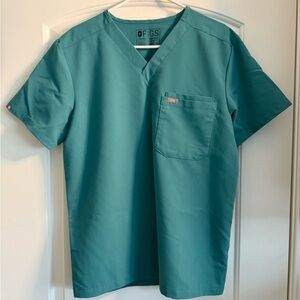 Figs Blue/Green Scrub Top